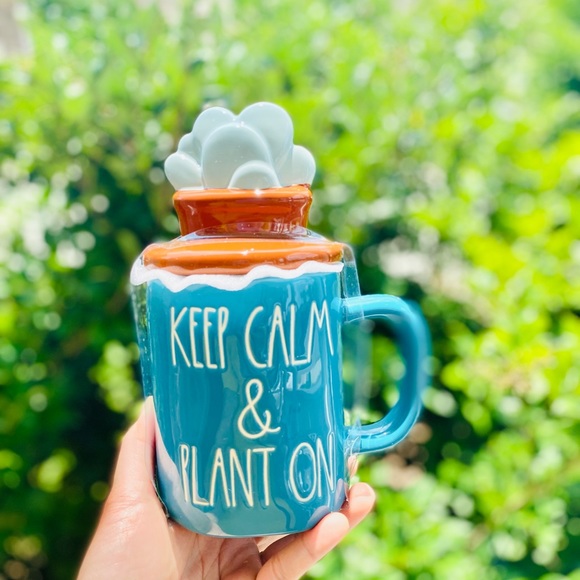 rae dunn keep calm and plant on topper mug - Picture 2 of 2